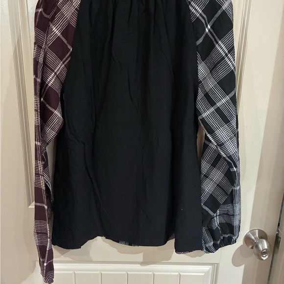 Savanna Jane Multicolor Plaid Floral Button Down Shirt - Picture 4 of 6